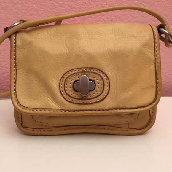 Fossil Bags Fossil All Leather Yellow Cross Body Bag Poshmark